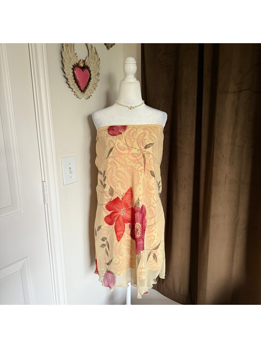 Vintage 1990s Floral Midi Skirt Size Small Made in USA Jonathan Martin